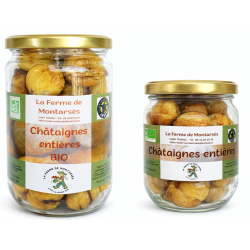 Gekookte biologische kastanjes