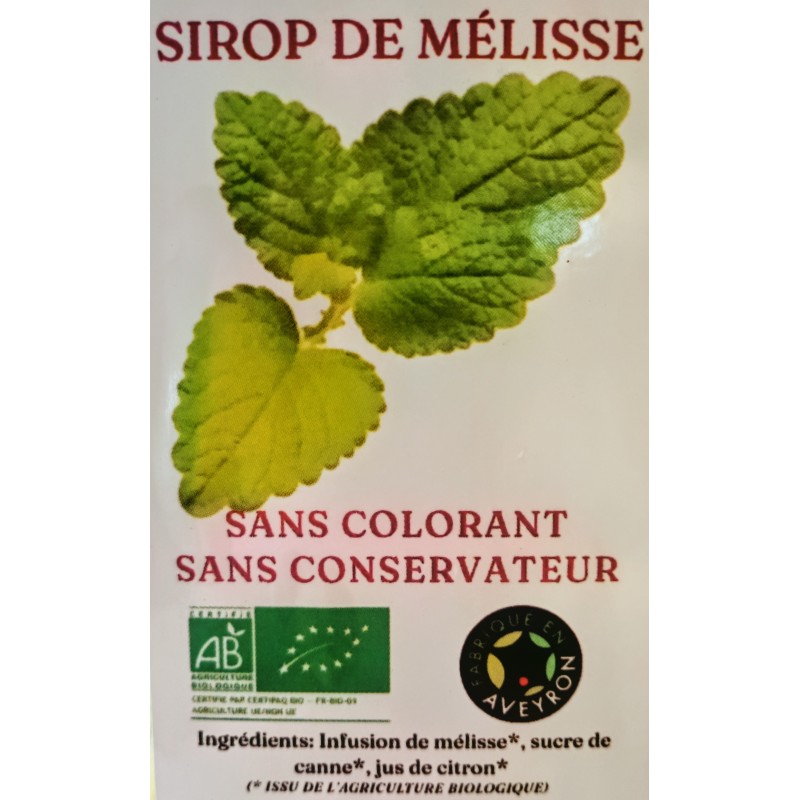 Sirop de mélisse BIO